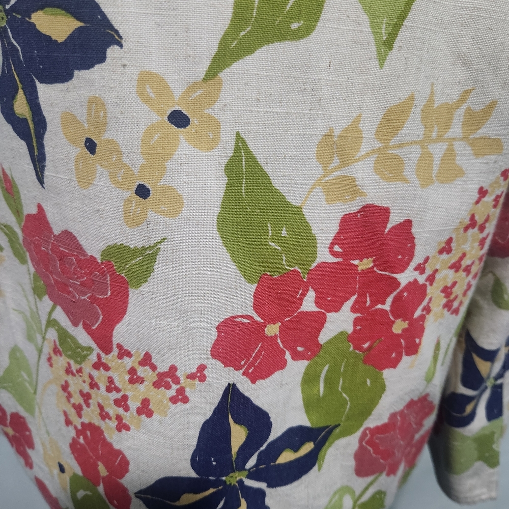 Drapers & Damons White Floral Blazed Jacket. Size 10. Lining 100% Cotton. - Picture 8 of 10